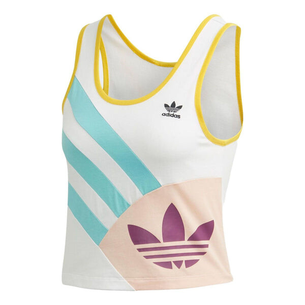 

Топ укороченный топ-майка Adidas, белый