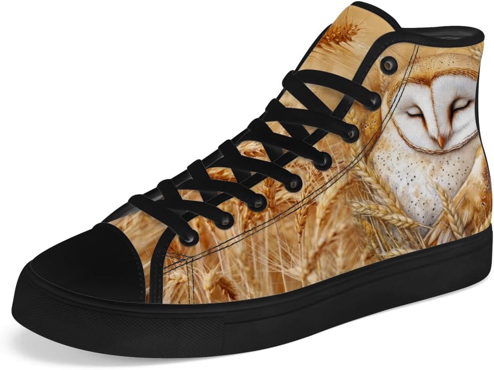 

Кеды на высокой подошве chebing для женщин и мужчин, тканевые обувь 'Wheat Field', высокие кеды на шнуровке, повседневная обувь, подарок для мужчин и женщин, желтый