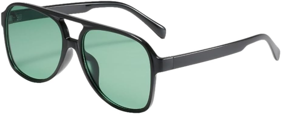 

Классические солнцезащитные очки LVTFCO большого размера для женщин, в стиле ретро-винтаж, с двойной перемычкой, большие солнцезащитные очки унисекс, желтые очки для вождения, Black Green