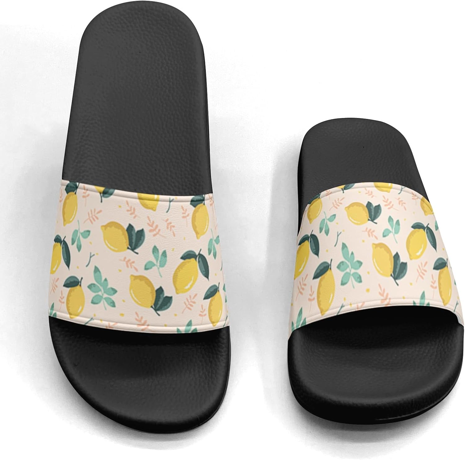 Сланцы с дизайном банана для женщин и мужчин Generic, Summer Lemons Flowers — фото 4