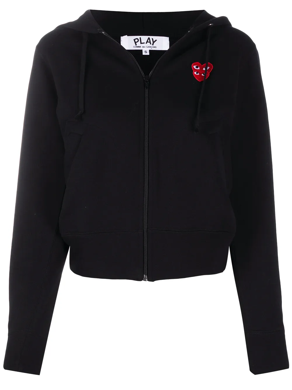 

Худи на молнии с логотипом Comme Des Garçons Play, черный