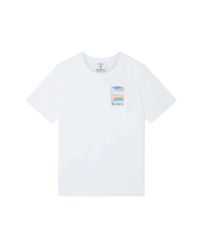 

Сюрреалистическая футболка с короткими рукавами для бассейна Casablanca, белый