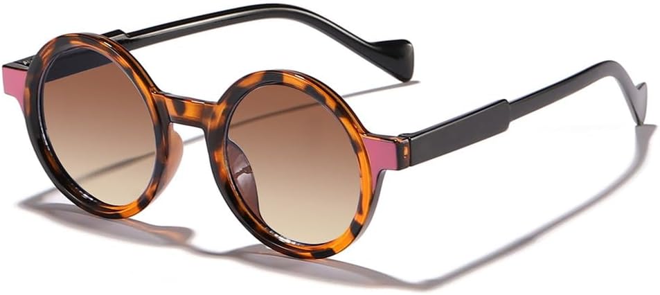 

Круглые солнцезащитные очки для женщин с леопардовым принтом и градиентным покрытием, мужские с защитой от УФ-излучения UV400, для занятий спортом на открытом воздухе и езды на велосипеде UYPTK, Leopard