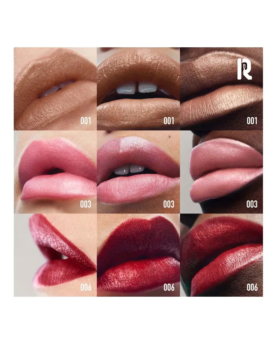 Металлическая увлажняющая помада Famous Lipcolor Rabanne, 006.Red Chrome — фото 2