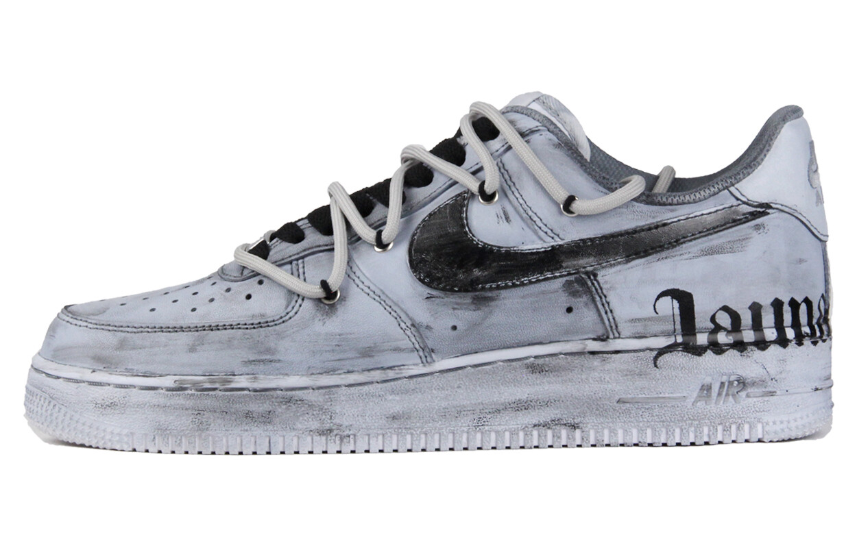 

Кроссовки Nike Air Force 1 Skateboarding Shoes Men Low-top Black/grey/white, черный