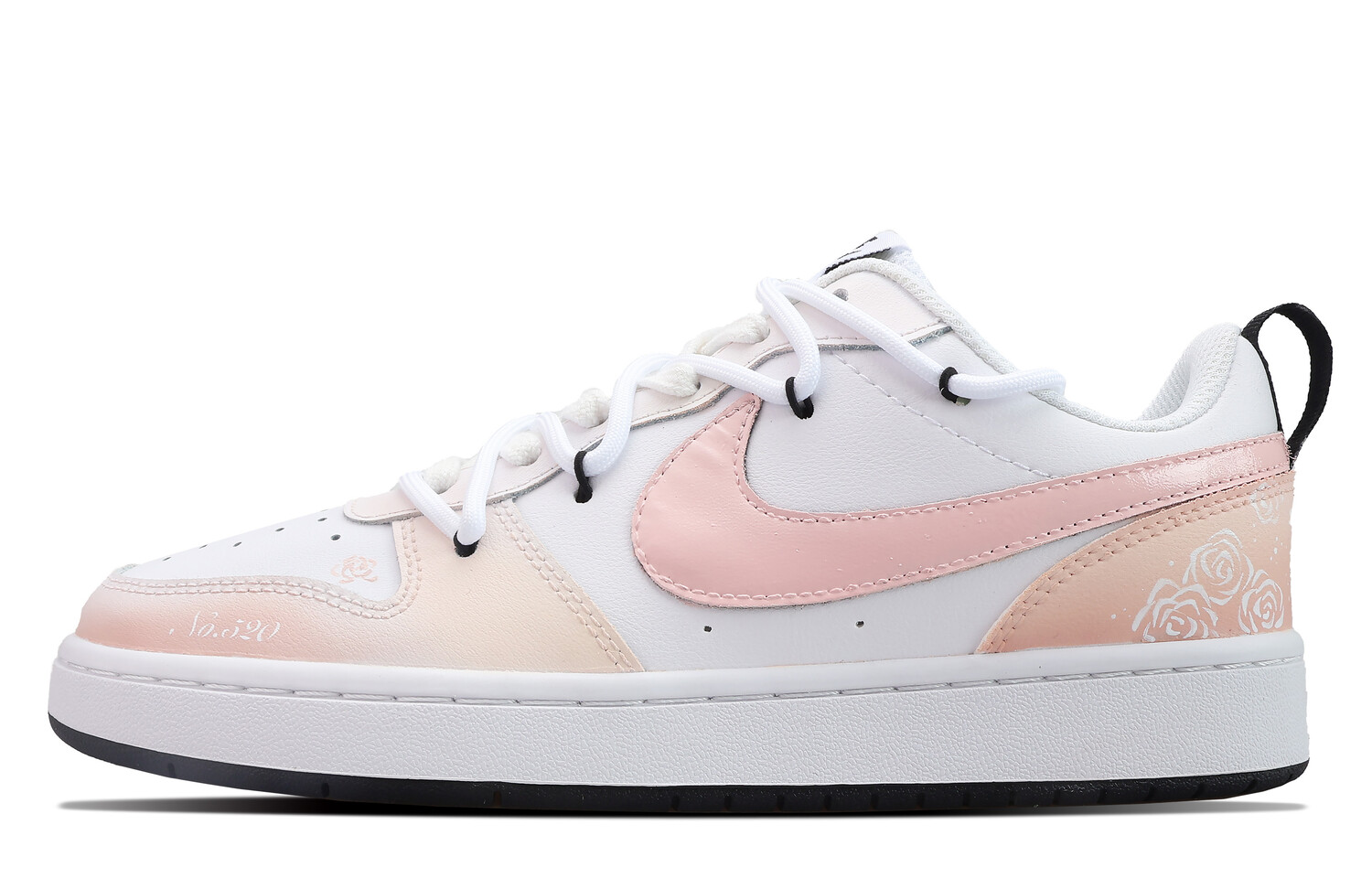 

Кроссовки Nike Court Borough Skateboard Shoes Women's Low-Top White Pink, Розовый, Кроссовки Nike Court Borough Skateboard Shoes Women's Low-Top White Pink