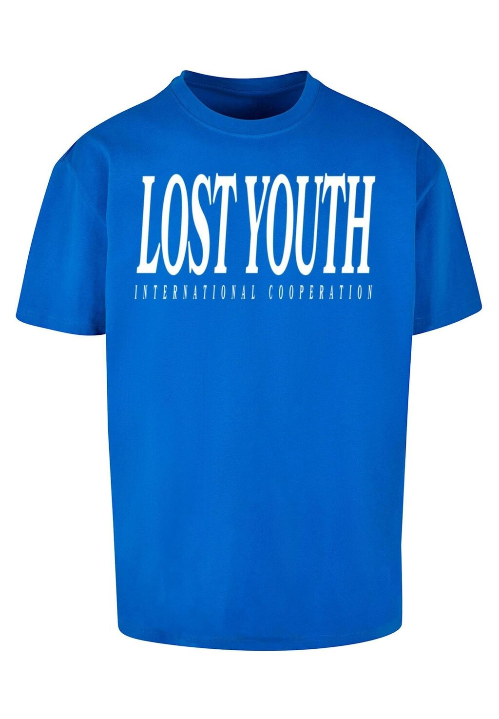 

Футболки с принтом INTERNATIONAL Lost Youth, синий