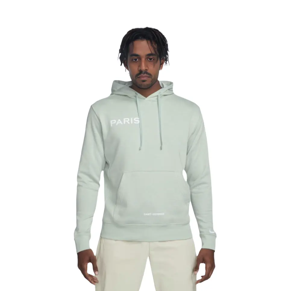 Nike Свитшот мужской светло-зеленый с капюшоном Moderate Regular — фото 4