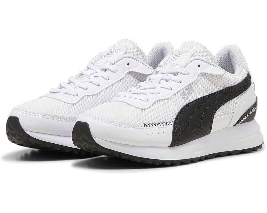 

Кроссовки PUMA Kids Puma Kids Road Rider Leather Sneakers, цвет Puma White/Puma Black