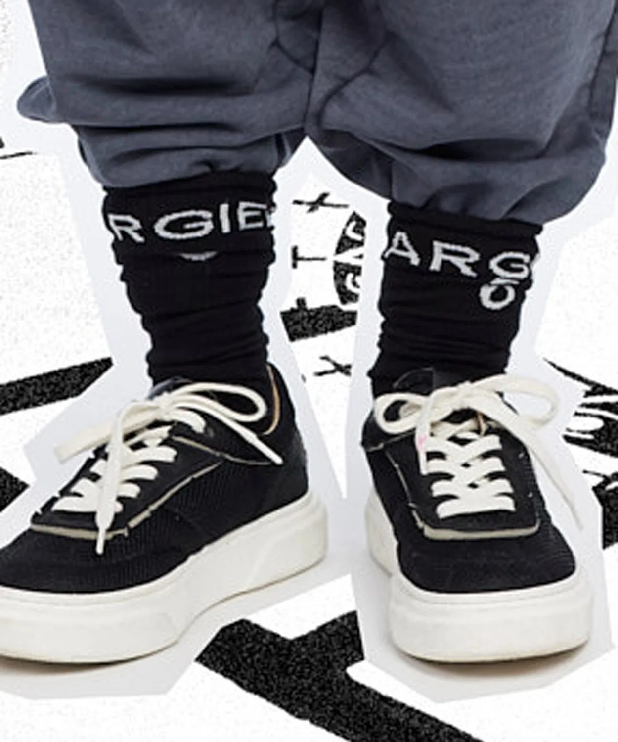 Носки MM6 Maison Margiela Kids & Junior с логотипом, хлопковые, жёлтые — фото 3