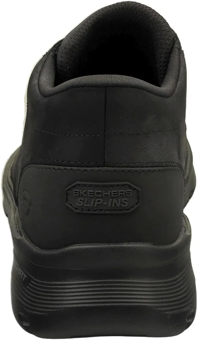 Мужские ботильоны Skechers Arch Fit Garza Ridley, Black Leather Synthetic — фото 4