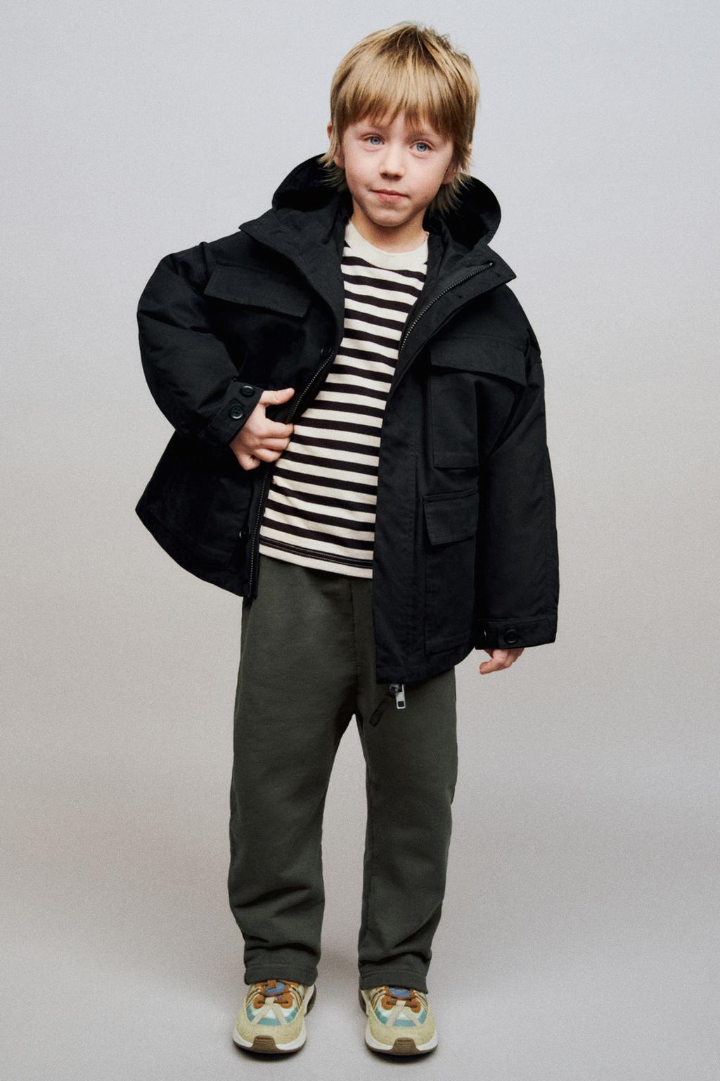 

Мягкая парка со съемной подкладкой ZARA, черный