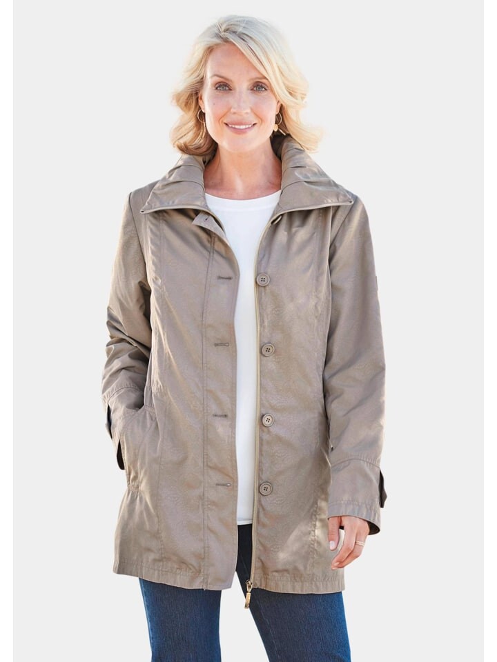 

Куртка GOLDNER Longjacke mit Druck, серо-коричневый