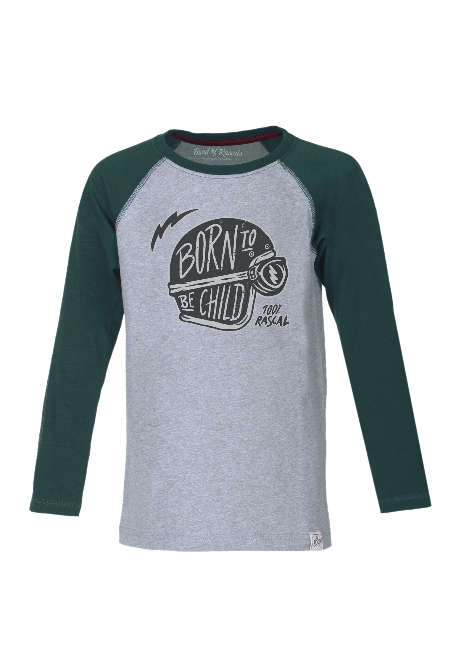 

Лонгслив Band of Rascals Helmet Raglan, цвет racing green