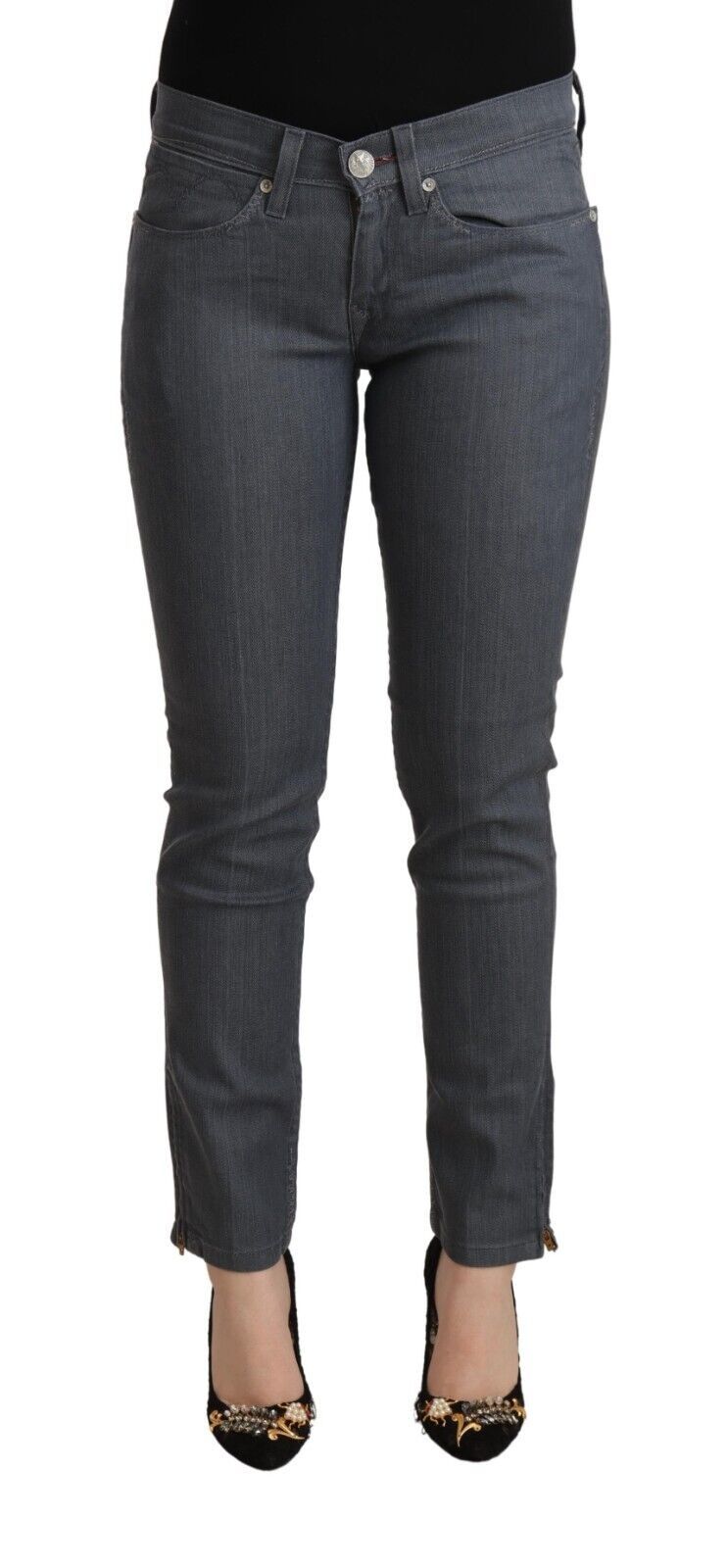 

Джинсы женские Levi's Cotton Skinny с низкой талией синего цвета