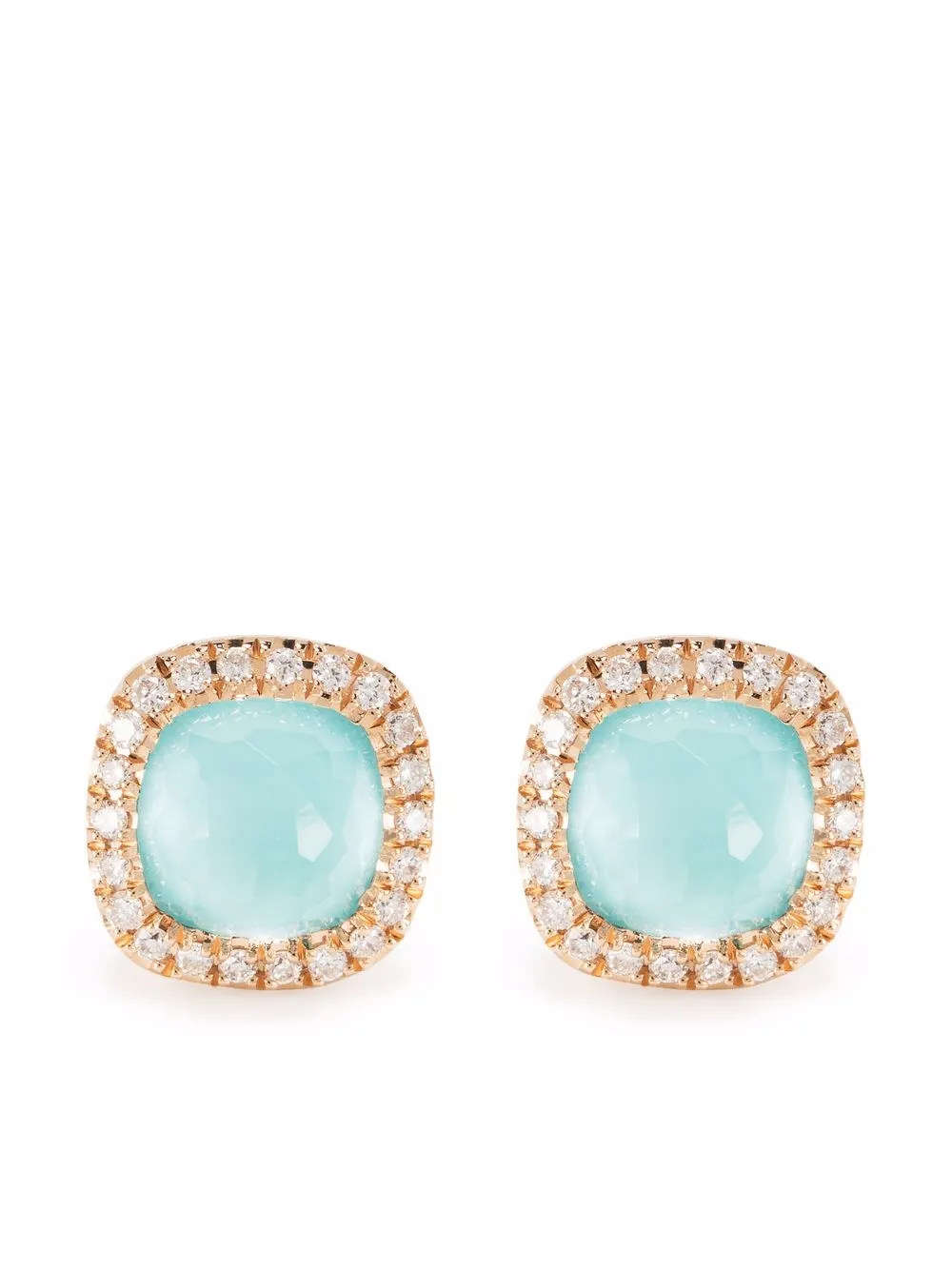 

Серьги-гвоздики из розового золота с бриллиантами и бирюзой Tirisi, розовый