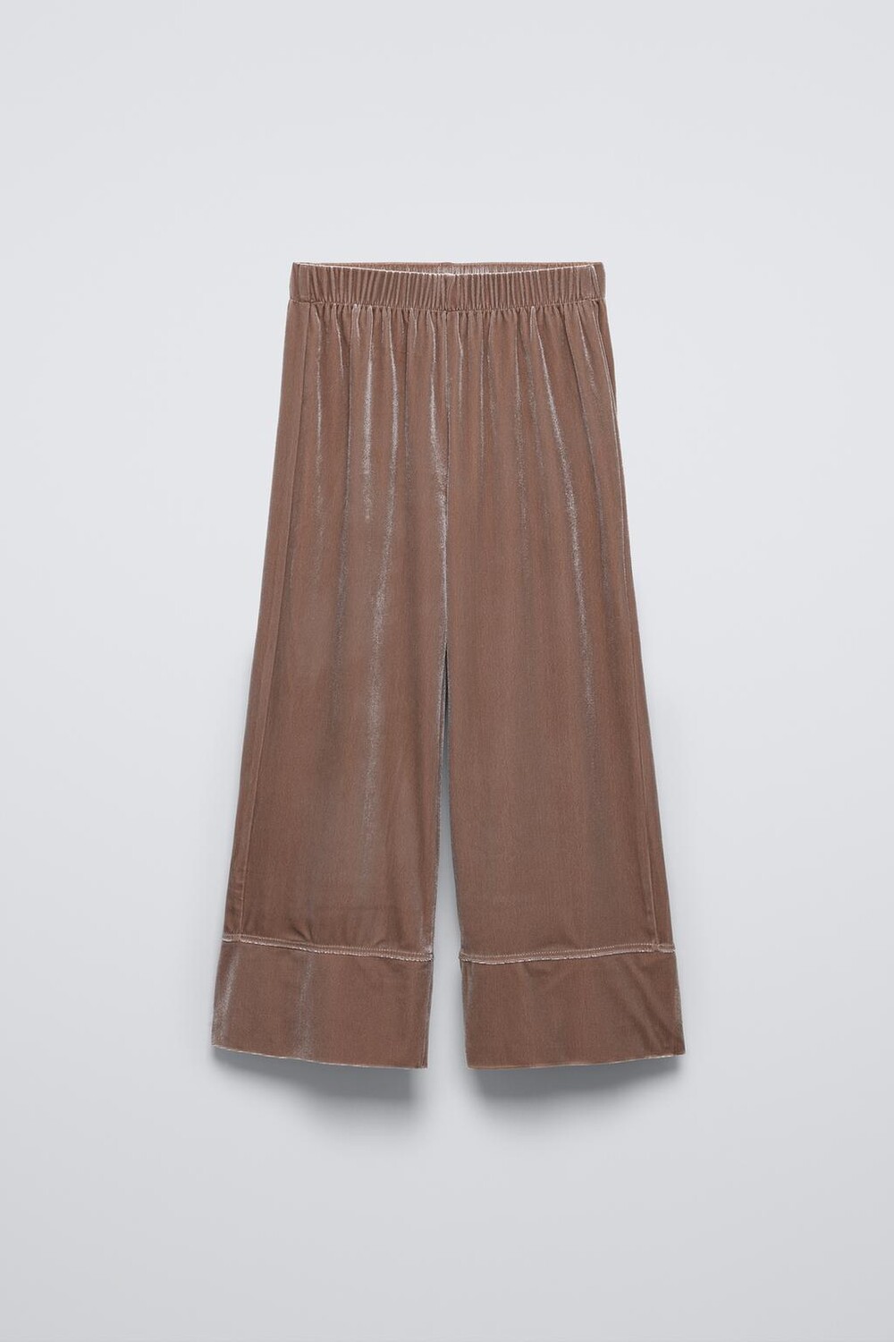 

Пижамные брюки из бархата ZARA, бежевый