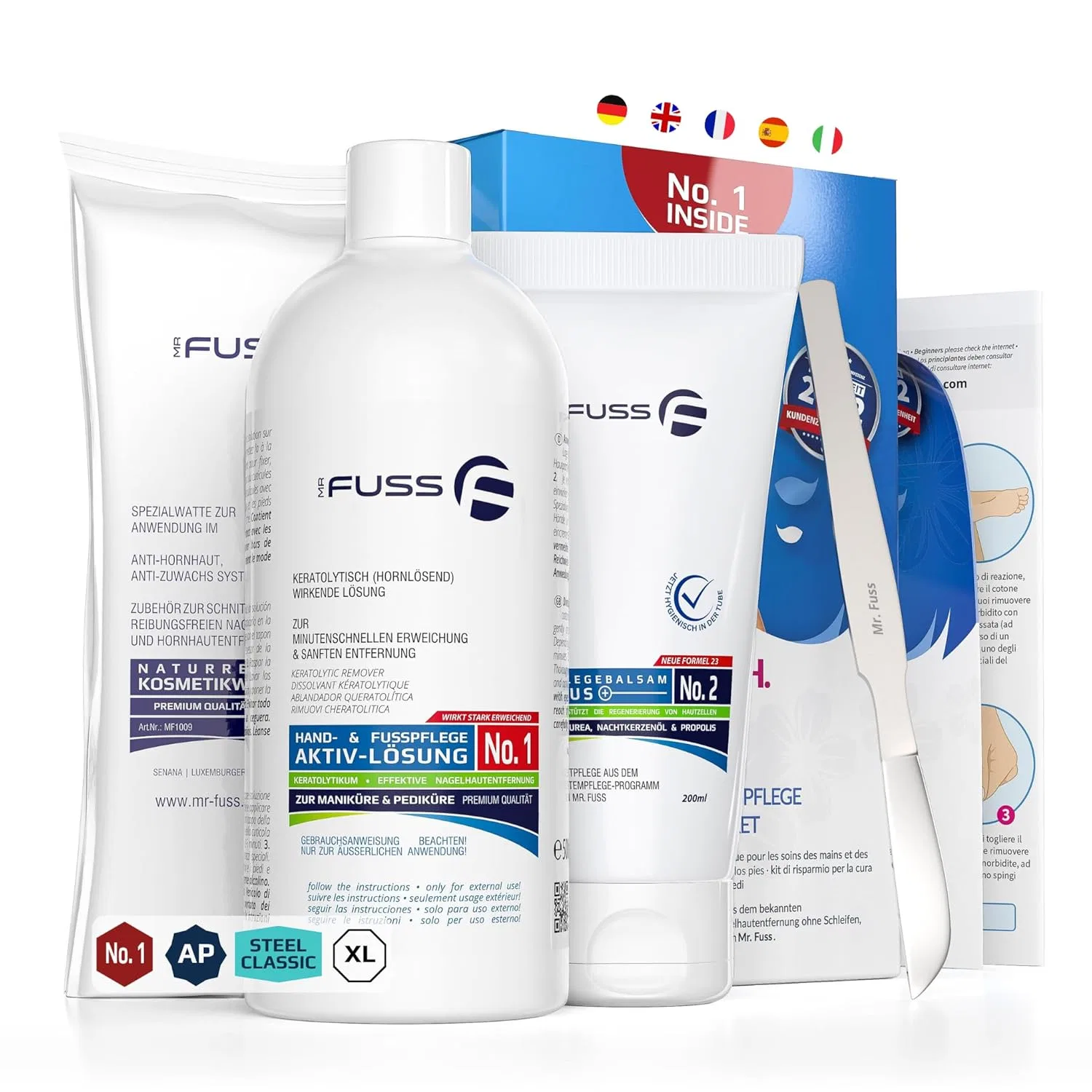 Набор для удаления мозолей Mr. Fuss No. 1 Advanced Pack, 4 предмета Mr. Fuss