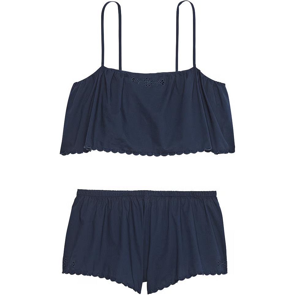 

Футболка Heritage Cotton Eyelet и комплект пижамы NN Женский Черный Морской синий Victoria's Secret