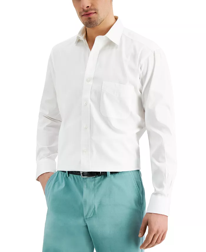 

Мужская классическая рубашка Pinpoint Dress Shirt Club Room, белый