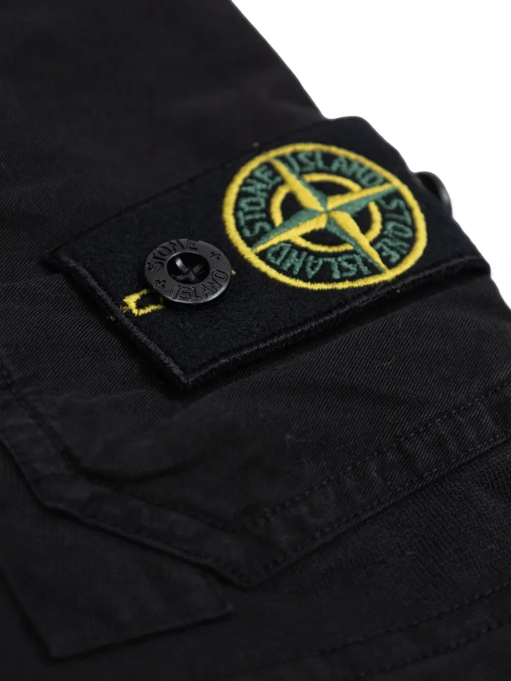 Шорты с накладными карманами Stone Island Junior, черный — фото 3