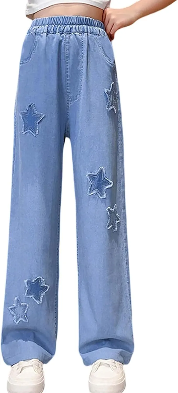 

Джинсы для девочек в стиле ретро Y2K, скинни, с высокой эластичной талией