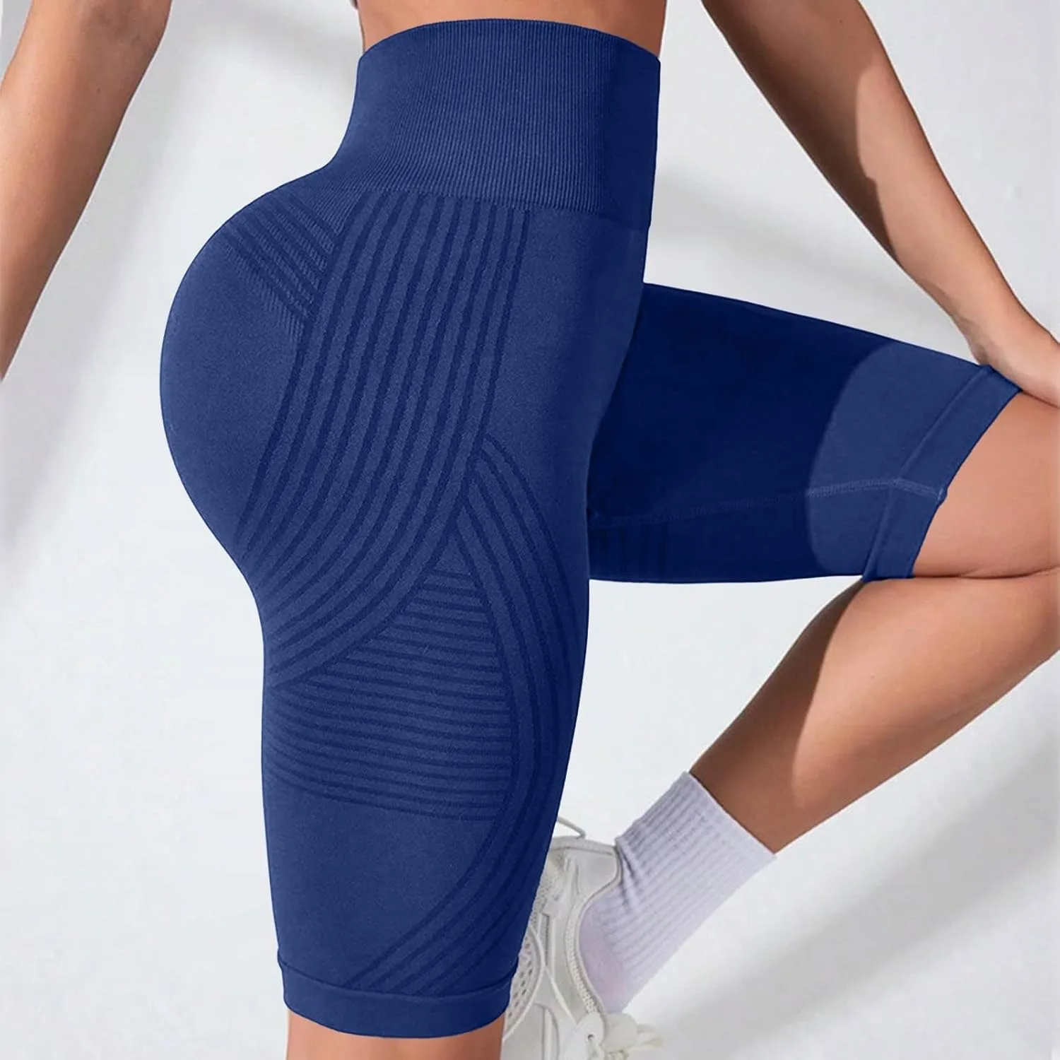 1 шт. Леггинсы для женщин Yoga Workout High Waist Tummy Control Stretchy Skinny Legging Shorts Lightweight Slim Fit Pants S-2XL — фото 2