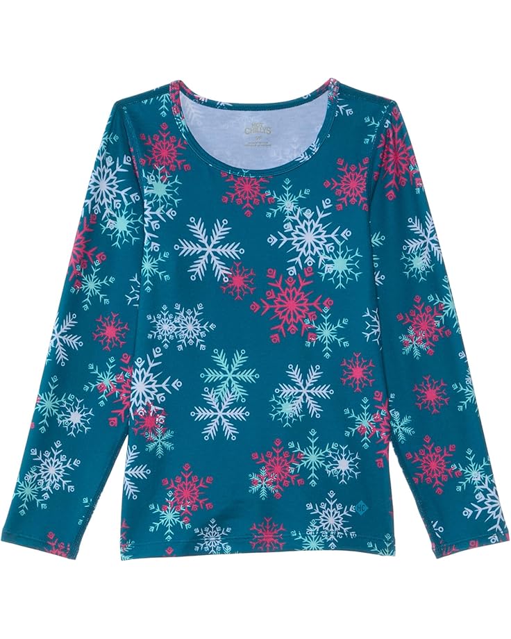 

Футболка Hot Chillys Kids Originals Print Crew Neck, цвет Aerial Snowflake