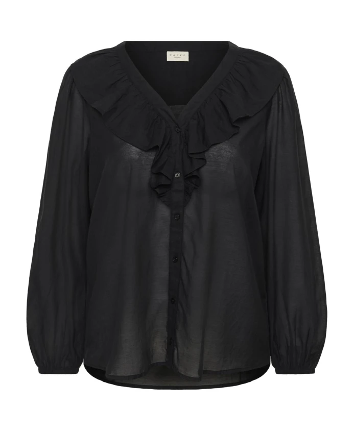 

Блузка с оборками Kclana Kaffe Curve, черный