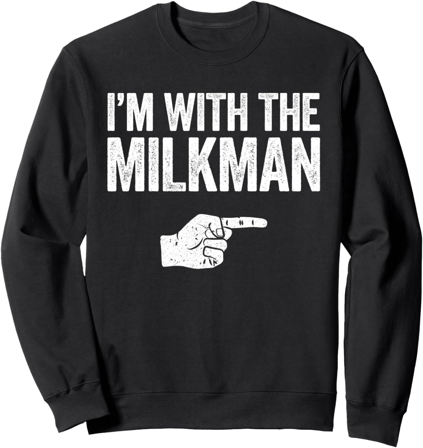 

Футболка «Я с молочником» и соответствующая толстовка с изображением костюма молочника Im With The Milkman Shirts, черный