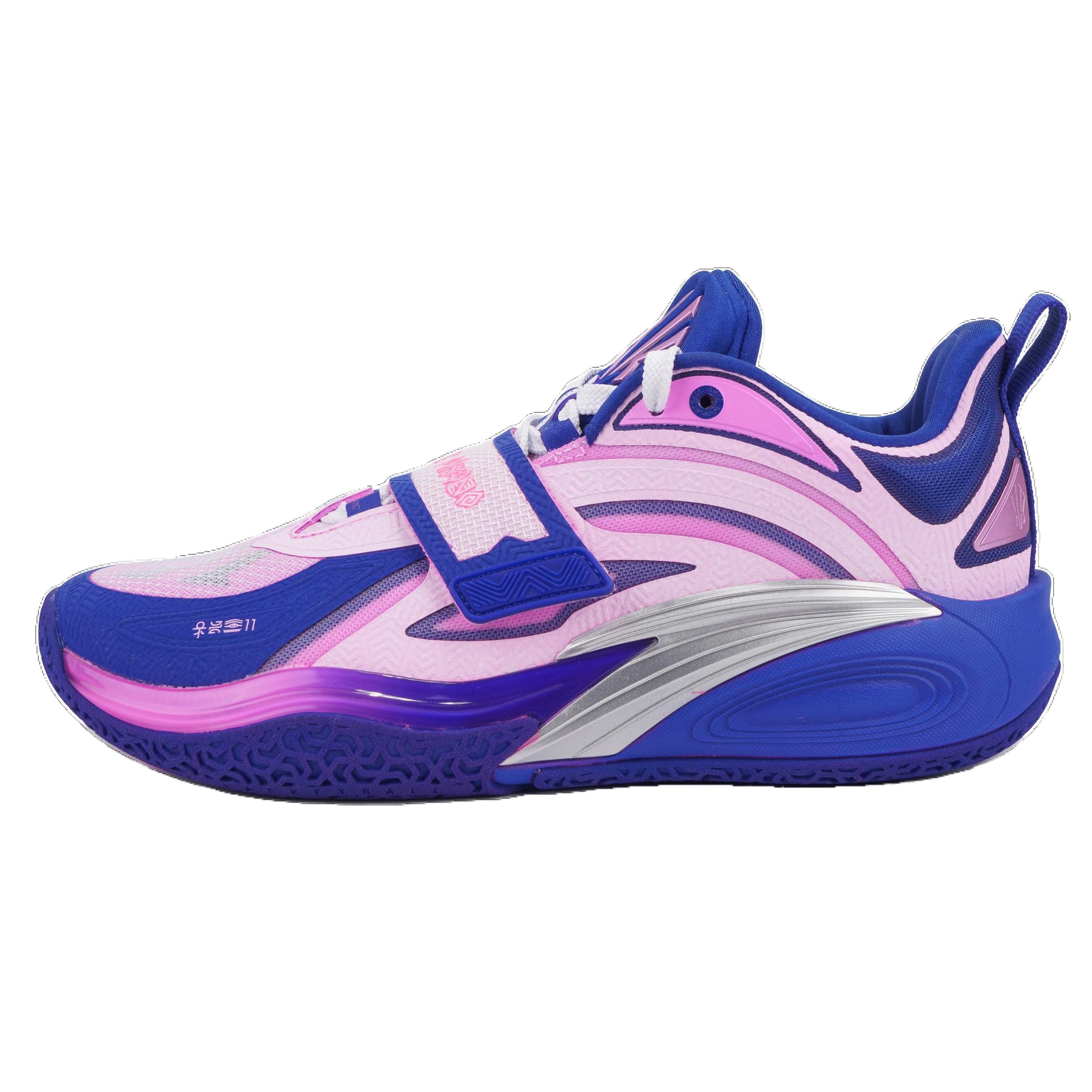 

ANTA Баскетбольные кроссовки KAI 1 с антискользящей амортизацией, износостойкие, низкие, мужские, цвет синий/розовый