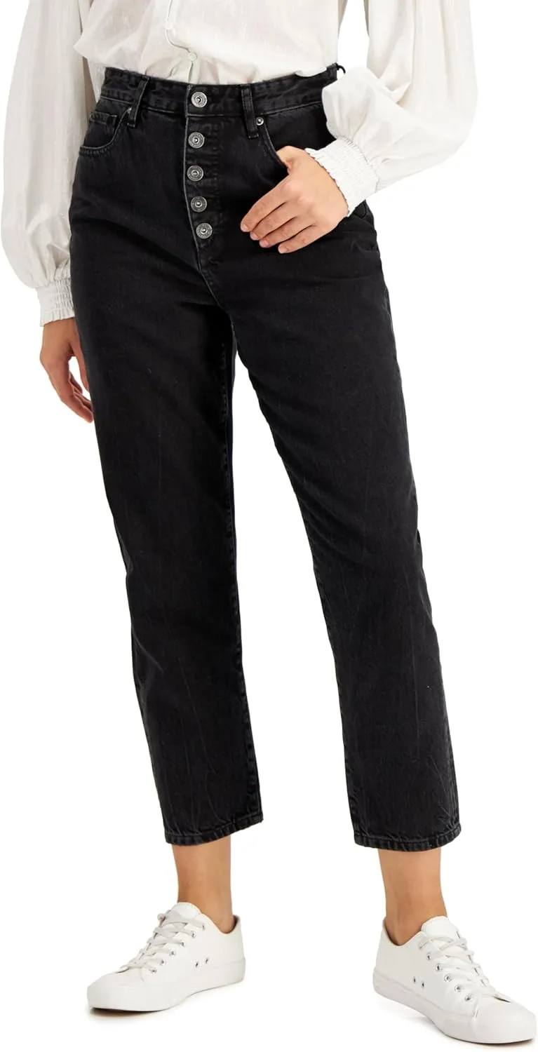 

International Concepts High Rise Button Fly Mom Jeans