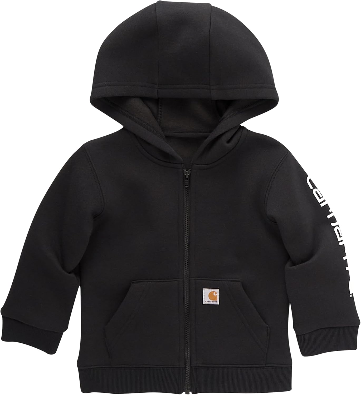 

Толстовка Carhartt Kid's CP8675 с длинным рукавом и молнией, логотип, для мальчиков, Black