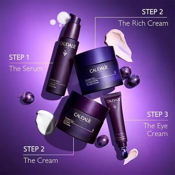 Caudalie Premier Cru увлажняющий крем для лица с био-керамидами и гиалуроновой кислотой, восстанавливает кожный барьер и уменьшает морщины, 45 г 47,3 мл (1 шт.) — фото 3