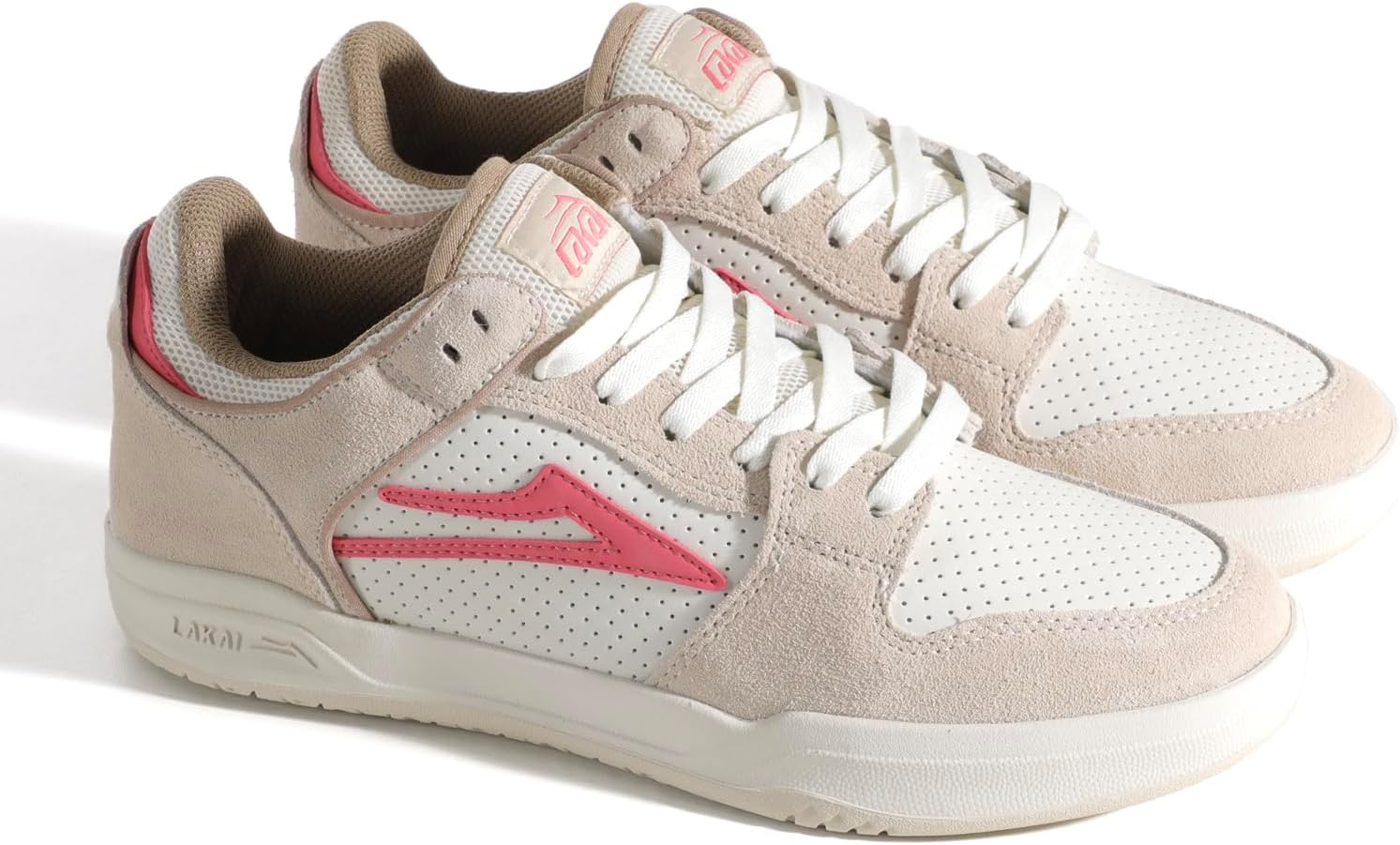 Мужские скейтерские кеды Lakai Telford Low - обувь для скейтбординга, Fog Suede Strawberry — фото 4