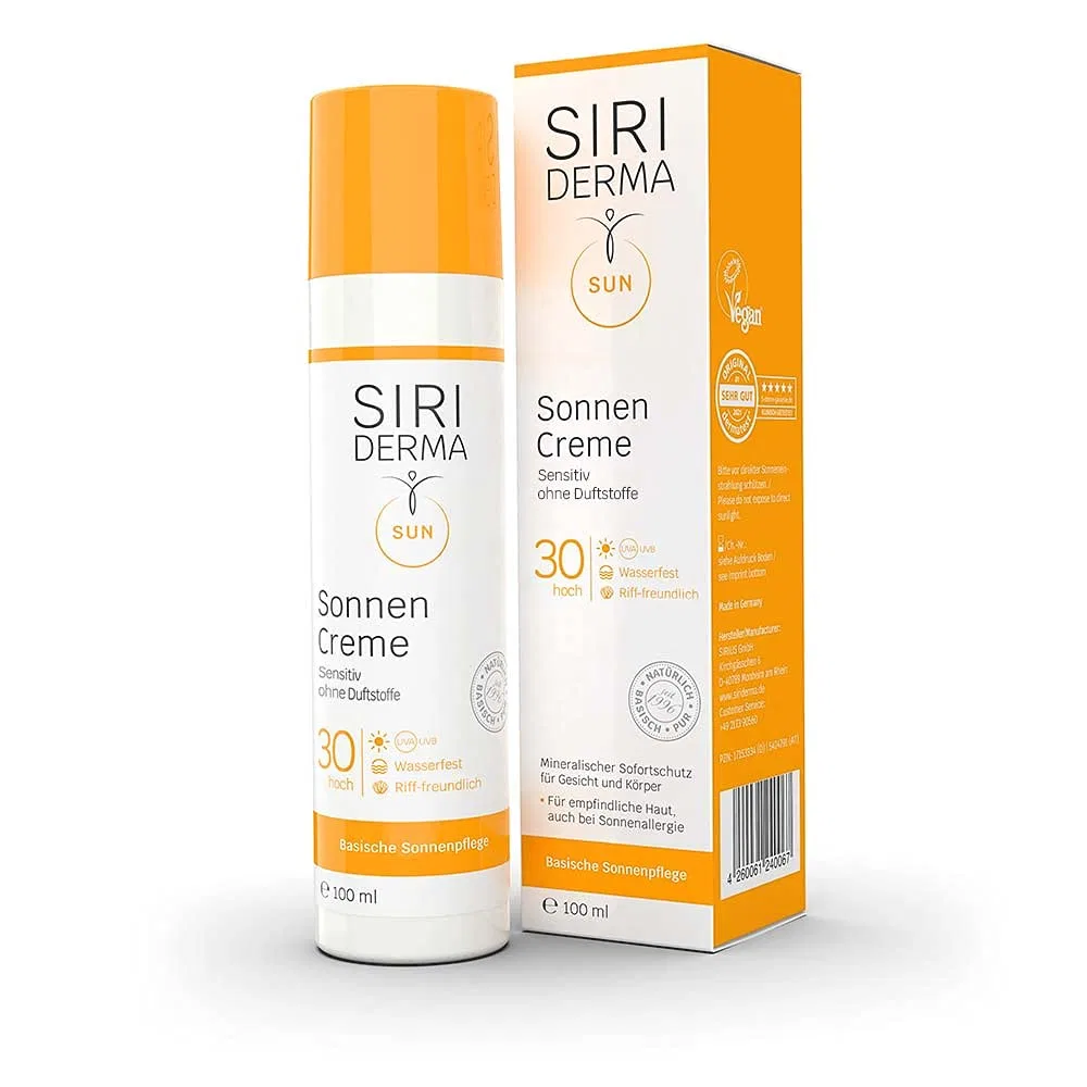 Минеральный солнцезащитный крем SPF30 для чувствительной кожи от SIRIDERMA Siriderma
