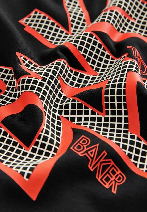 Спортивные штаны большого размера с графическим принтом Baker By Ted Baker, Black — фото 4