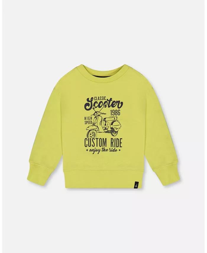 

Детский худи с принтом для мальчиков Lime Green - для малышей/детей Deux par Deux, зеленый