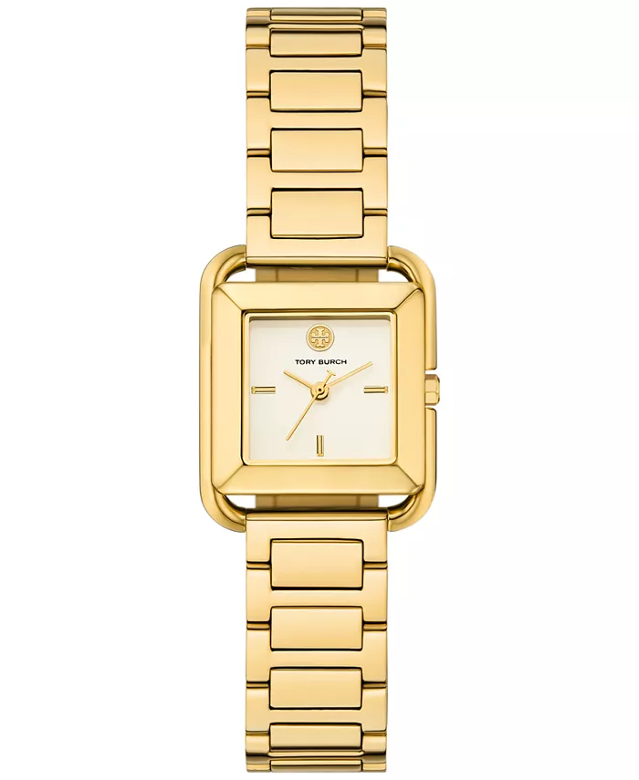 

Женские часы-браслет The Kira Square из нержавеющей стали с позолотой, 24 мм Tory Burch
