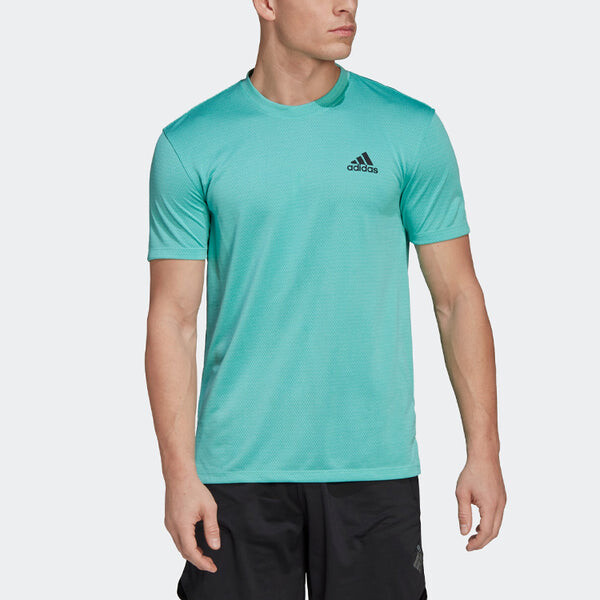 Футболка Men's adidas Alphabet Logo Printing Round Neck Short Sleeve Green T-Shirt, зеленый — фото 2