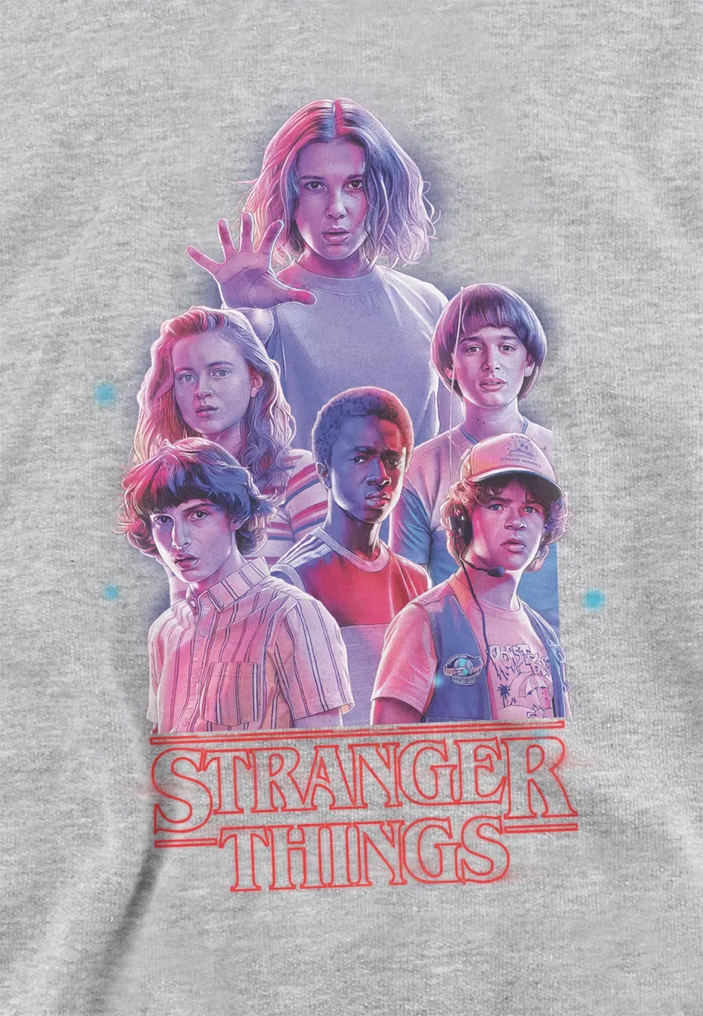 Детская толстовка Stranger Things с эффектом свечения, серый — фото 2