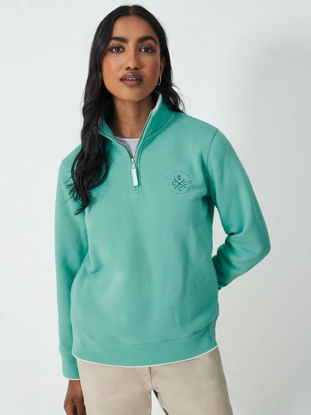 

Трикотажная толстовка на молнии наполовину Crew Clothing, цвет Light Green