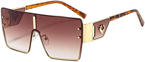 

Очки для женщин в стиле ретро с металлической оправой и защитой от УФ-излучения UV400, винтажные панк-очки, большие солнцезащитные очки для мужчин, очки для вождения MTZJH, 3