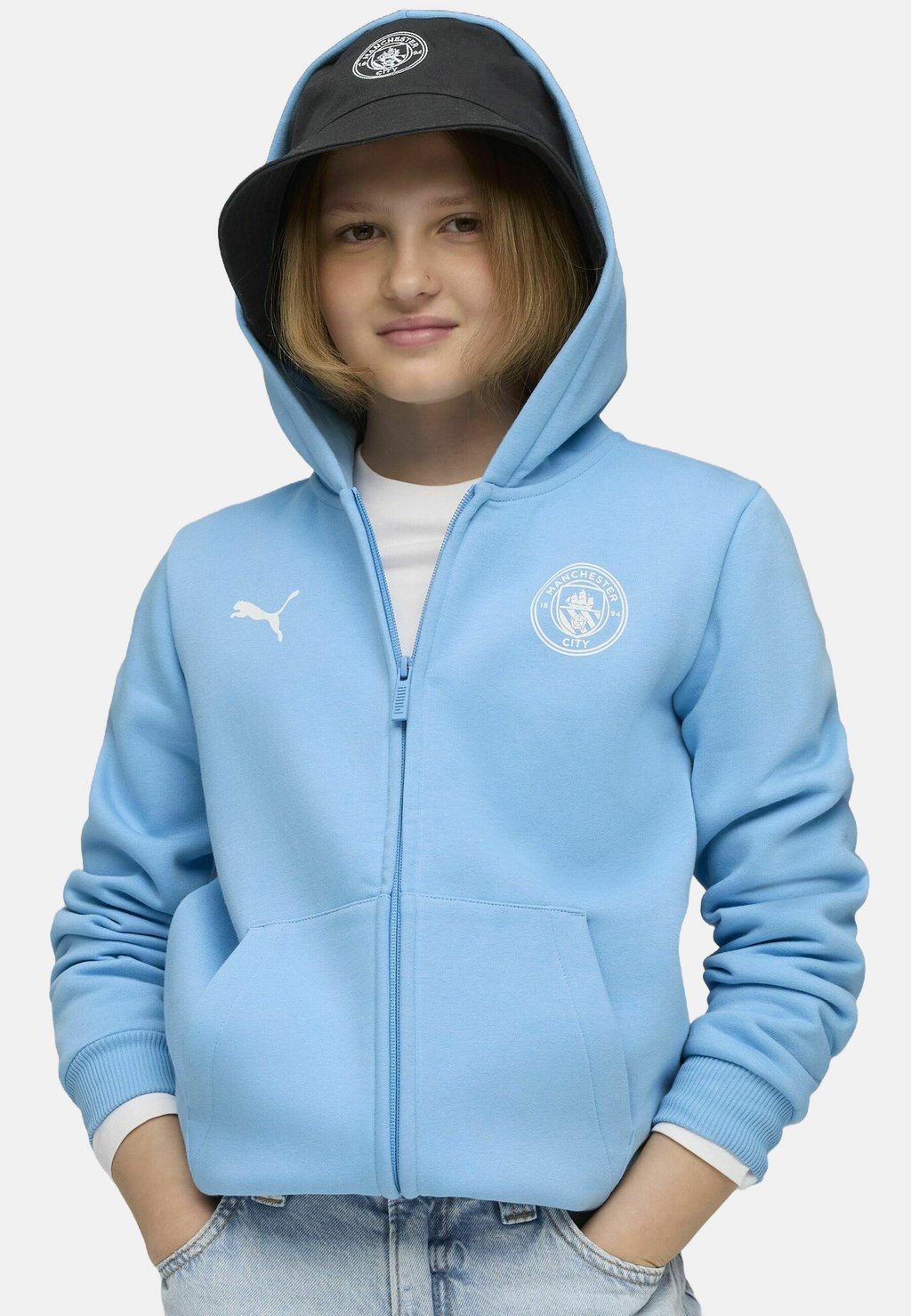 

Толстовка на молнии MANCHESTER CITY FTBLESSENTIALS Puma, синий