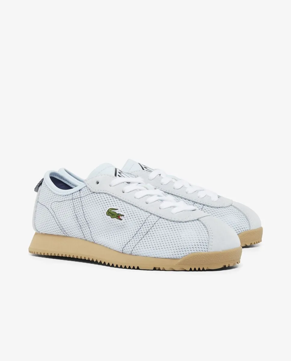 Женские кожаные кеды Club-Low синего цвета Lacoste, голубой — фото 4