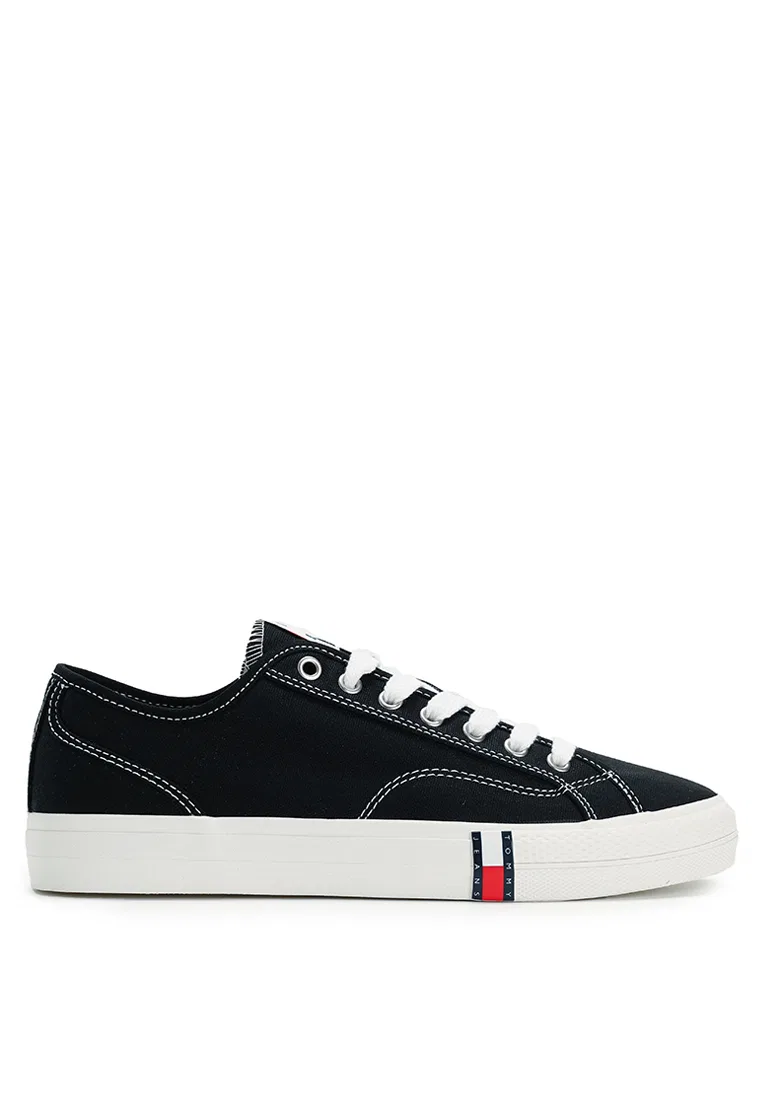 Кроссовки, парусиновые с полоской, Tommy Jeans Tommy Hilfiger, черный