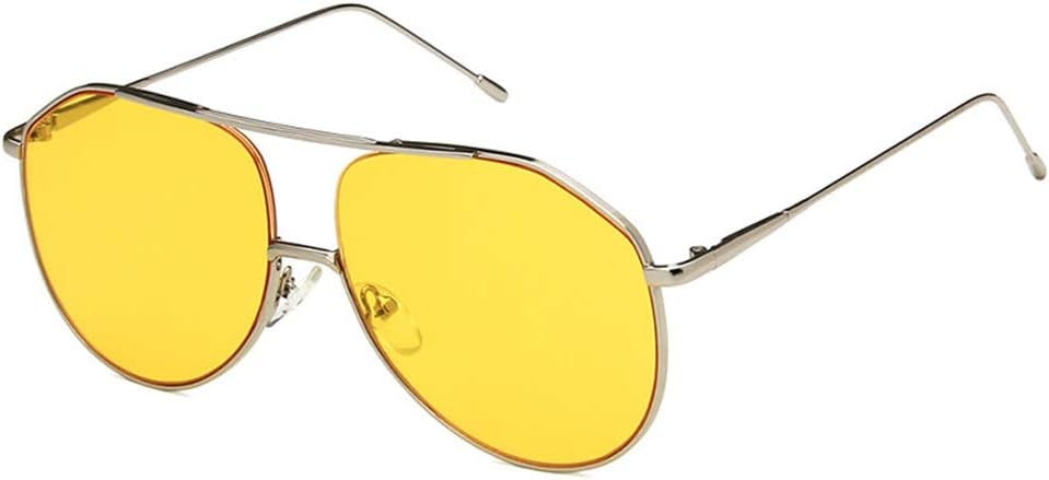 

Солнцезащитные очки Shiratori унисекс в стиле ретро, ​​серебристо-желтые, для отдыха и развлечений, овальные, неполяризованные, с защитой от УФ-излучения UV400, Silver Yellow