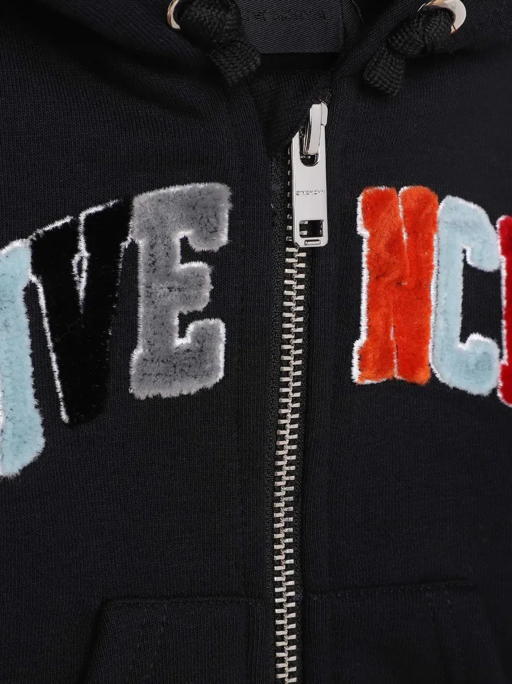 Куртка с капюшоном на молнии с аппликацией в виде логотипа Givenchy Kids, черный — фото 3