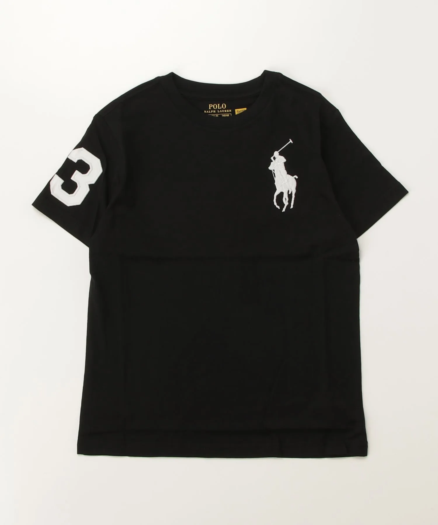 Детская футболка с вышивкой Big Pony POLO RALPH LAUREN CHILDRENSWEAR чёрная — фото 2