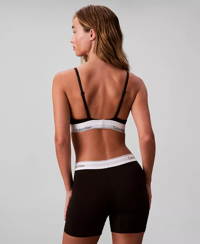 Женские трусы-боксеры Icon из хлопка и модала QF8528 Calvin Klein, черный — фото 3